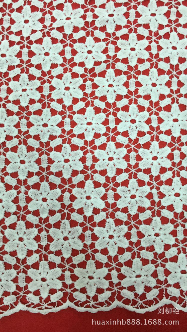 厂家直销服装辅料牛奶丝刺绣水溶满幅蕾丝花边牛奶丝门幅花边花朵