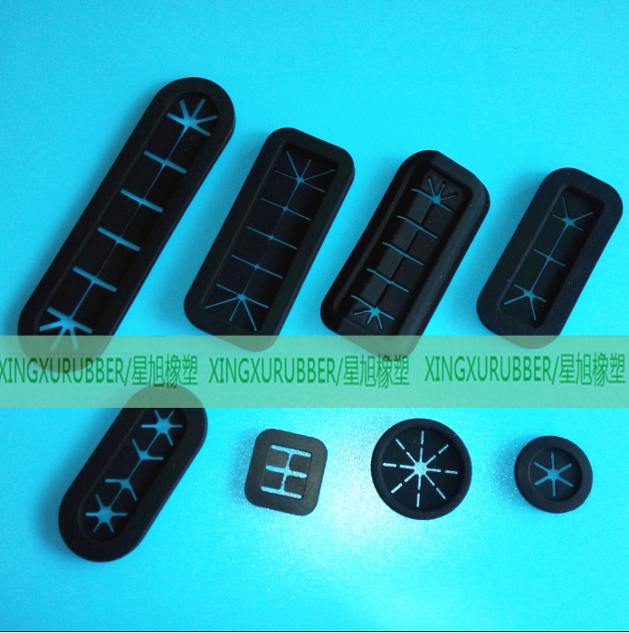 长条型腰形椭圆橡胶护线圈机电设备三元乙丙橡胶护线环 密封圈