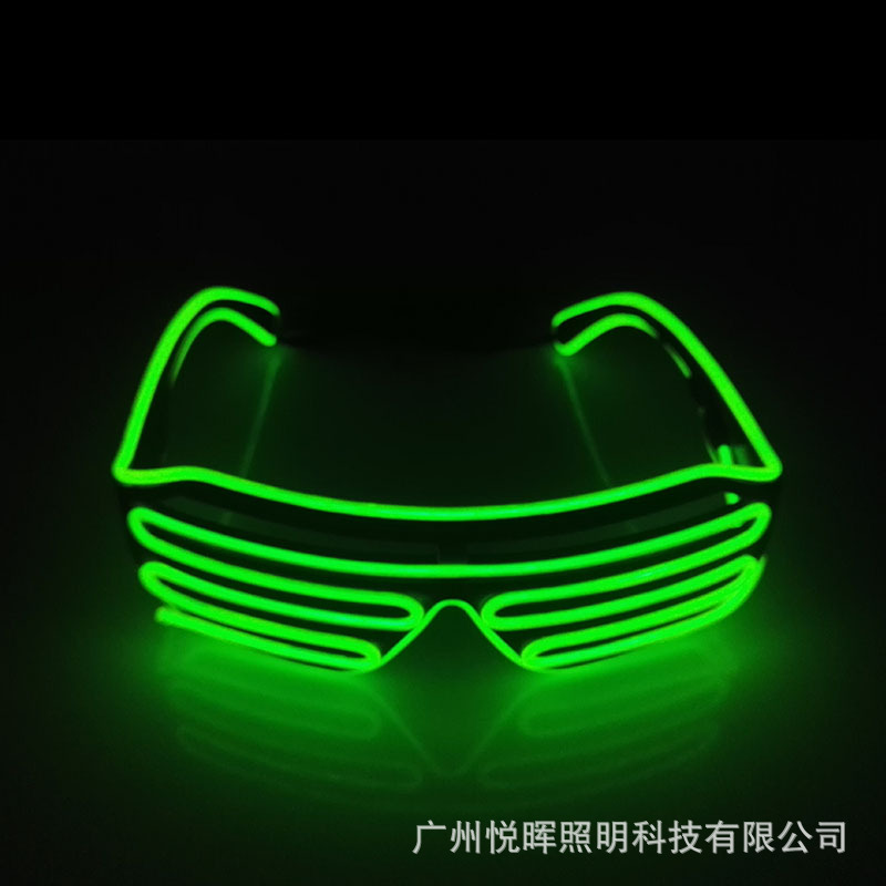 Venta caliente de Halloween persianas monocromo gafas luminosas bola vestir gafas fluorescentes Festival atmósfera suministros