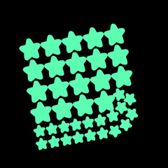 Oujing OY314 luminous circle five-pointed star switch sticker children's room bedroom cartoon luminous decoration random sticker