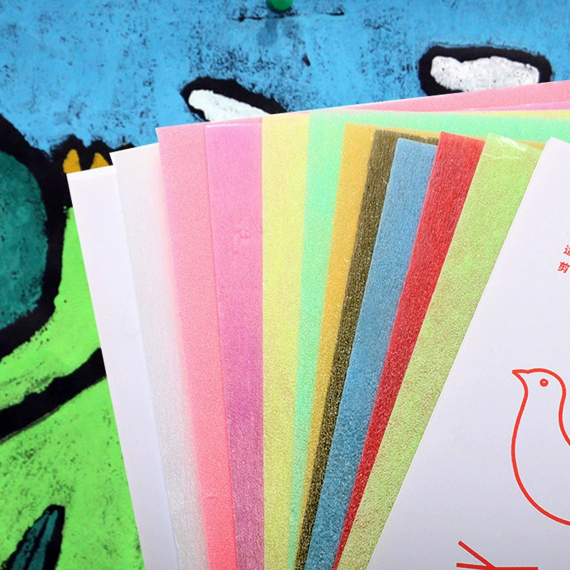 16K handmade blown plastic color blow molding paper DIY blow molding board handcrafted decorative paper 10 sheets per pack wholesale
