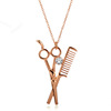 Fashionable trend necklace, accessory, hair dryer, scissors, brush, pendant, new collection