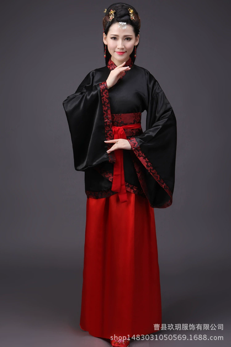 Ежегодная конференционная костюм Female Tang костюм Hanfu обыкновенная одинарная и двойная повивка, юбка для выступления взрослого подарка выпускной