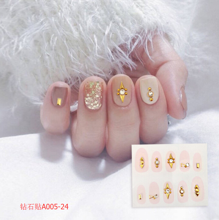 New fashionable diamond-shaped nail stickers, diamond nail stickers for decoration, Korean DIY 3D diamond customization detail image 14
