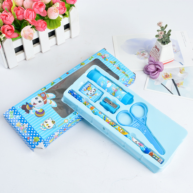 Creative Cartoon Learning Gift Cute 5-piece Stationery Set Wholesale Set display picture 3