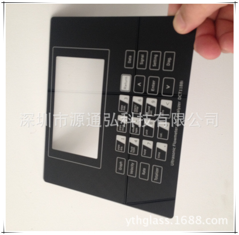 厂家加工智能密码锁电子触控钢化玻璃开关面板玻璃异形打孔