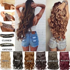 Wavy Hair Wigs One piece of wig film, micro roll of non reflective five clip hair piece