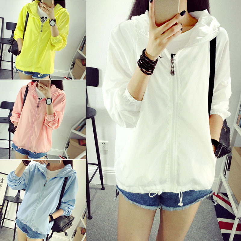 2019超薄戶外防紫外線長袖空調衫女夏情侶裝短外套防曬衣