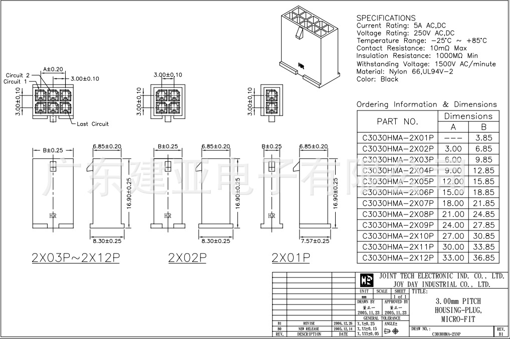 ̨ӴHR C3030HMA-2X07P Housing 