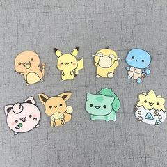 Cute Cartoon Spirit Baby Fridge Magnet Sticker Creative Home Decor Pokemon Anime Merchandise