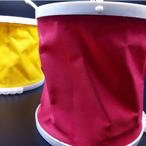 Large foldable pen wash bucket telescopic canvas oxford cloth car wash bucket with non-woven bag hard bottom pen bucket