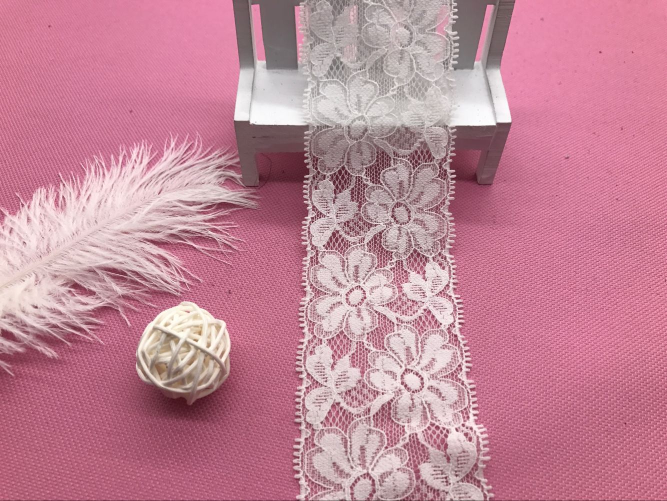 福建氨纶弹力花边厂家直销长期现货供应9022# 宽度6CM