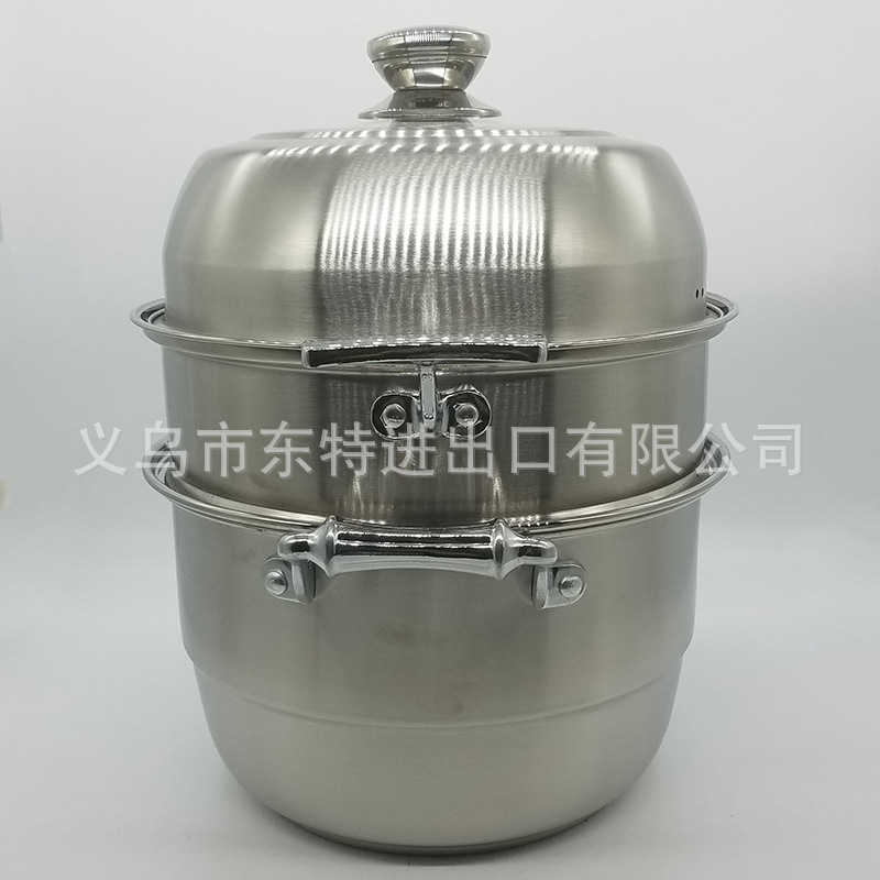 Factory direct sales of stainless steel steamers, combination LIDS, double-bottom steamers, composite steel multi-purpose steamers, high-end gift POTS detail image 3