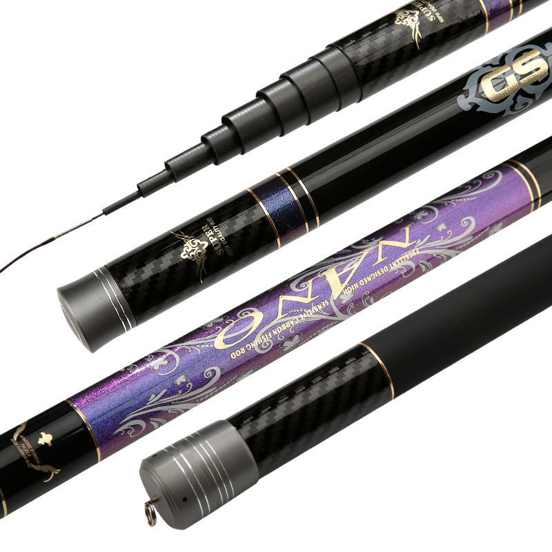 Caña de pescar varilla cañón 8 M 13 M 16 m súper duro pie carbono sección larga caña de pescar artes de pesca al por mayor caña de pescar