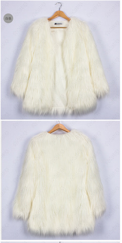 Fur New Autumn and Winter Faux Fur Women's Faux Fur Jacket Long Sleeve Long Jacket