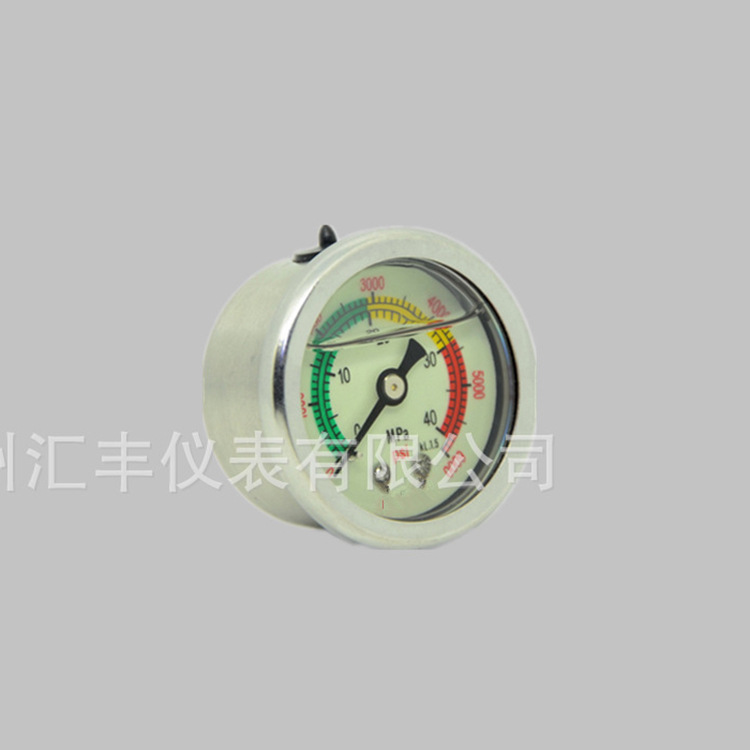 高压水泵用40mm夜光40MPA压力表，潜水高压空气表