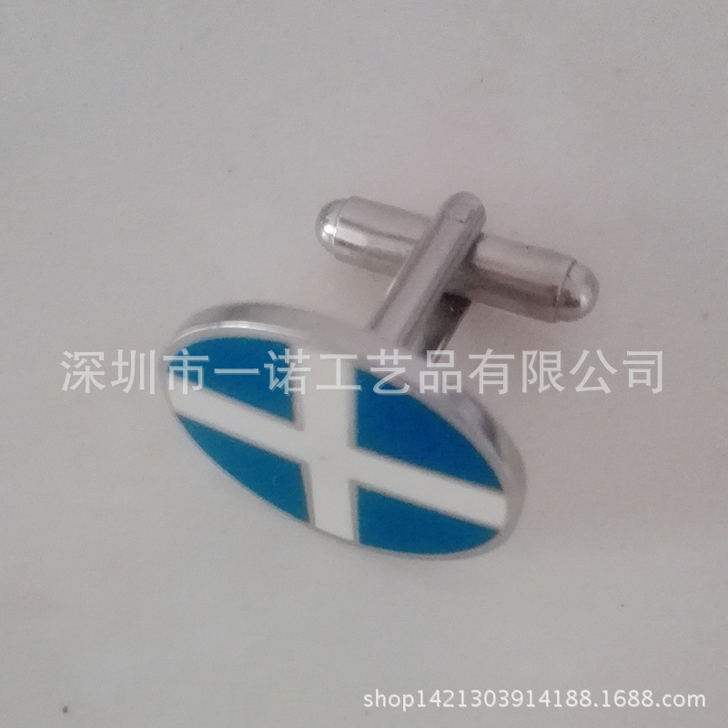 椭圆珐琅法式袖扣 (3)