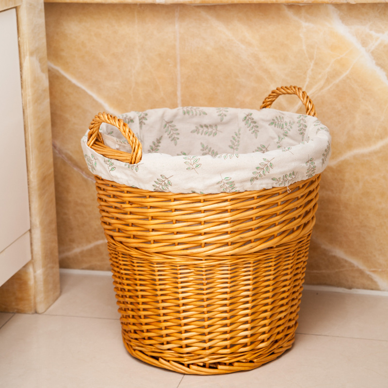 Cesta de lavandería al por mayor cesta de almacenamiento de ratán cesta de lavandería de mimbre cesta de lavandería portátil con orejas cesta de almacenamiento de ropa sucia