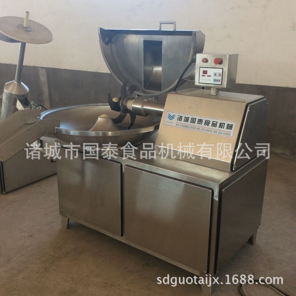 亲亲肠哈尔滨红肠斩拌机 国泰高速变频125斩拌机 125型高速斩拌机