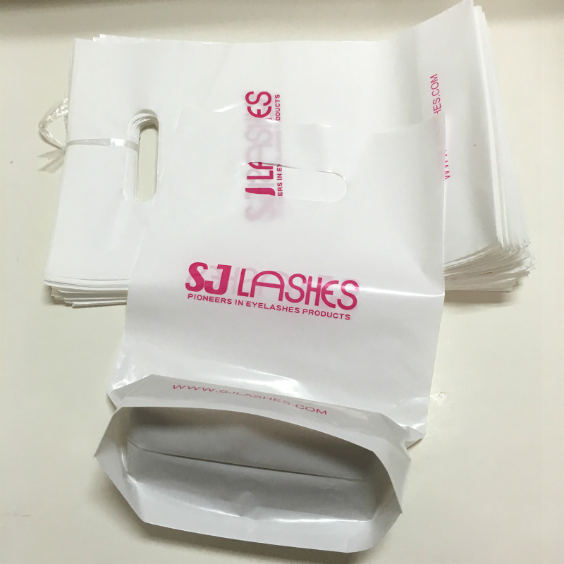 LDPE塑料手提袋 订购PE底风琴冲孔手拎袋 彩色印刷LOGO礼品手挽袋