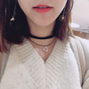 Choker, necklace, accessory, jewelry, silver 925 sample, Korean style, wholesale