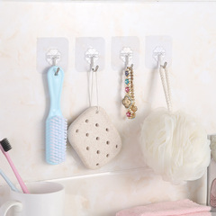 Transparent Waterproof Adhesive Hooks | Strong Kitchen & Bathroom Hooks | Traceless Design | Wall-Mounted, No-Drill Option | Creative Back-of-Door Coat & Hat Hanger