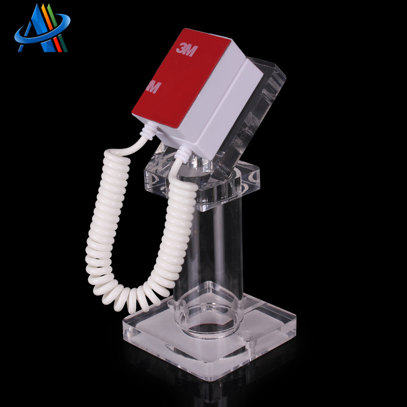 供应进口亚克力手机防盗展示支架 体验台机模防盗链展示架批发