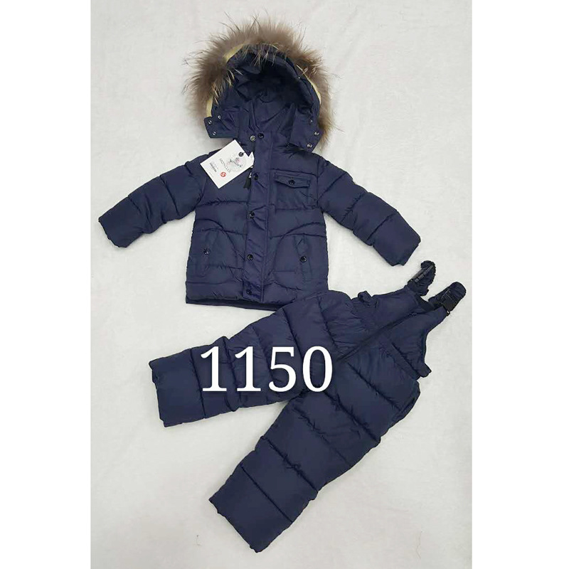 80655多款多色秋冬男女童棉服套装纯色款貉子毛领4色3-7岁|ru