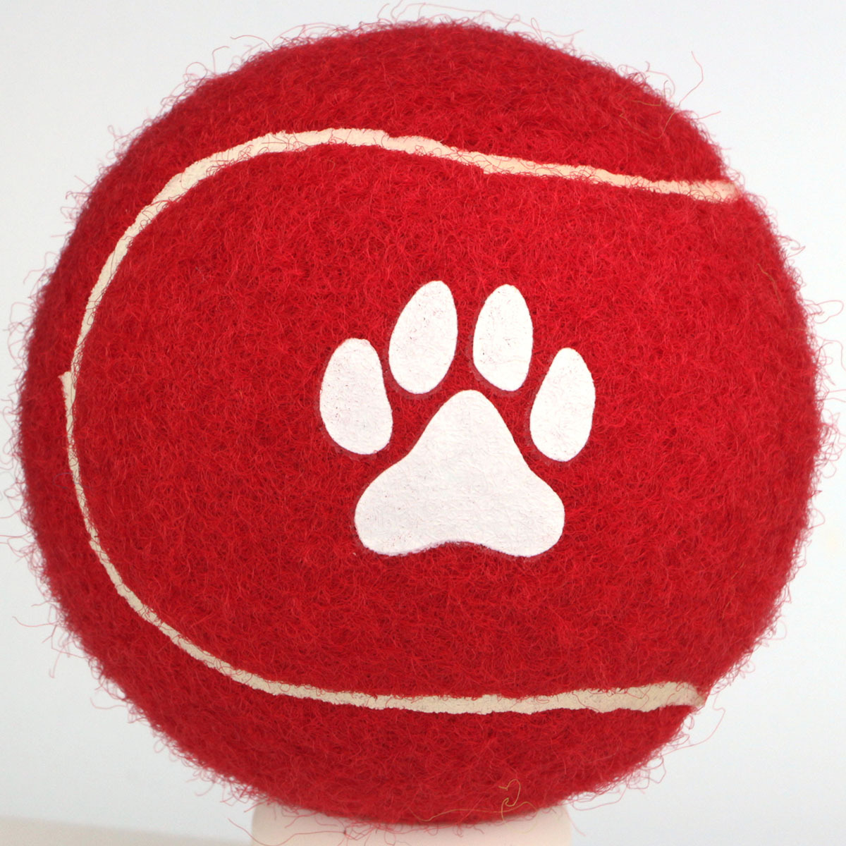 厂家订做牢固印刷LOGO广告促销红色毛呢无压橡胶一级环保宠物网球|ms