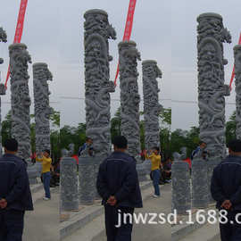 大理石雕刻景观文化柱图片 汉白玉石材广场文化柱生产厂家