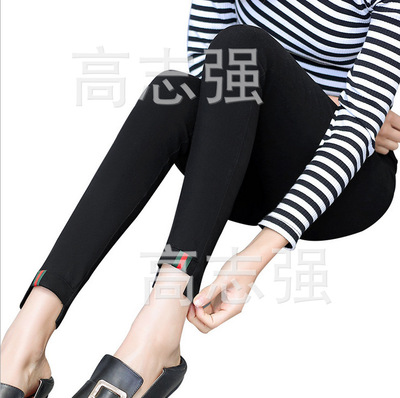 2019 New spring[Straight section/Half roll]Leggings Pencil pants Thin section Tight trousers