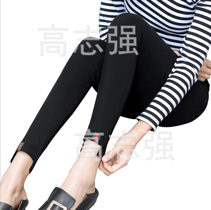 2019 New spring[Straight section/Half roll]Leggings Pencil pants Thin section Tight trousers