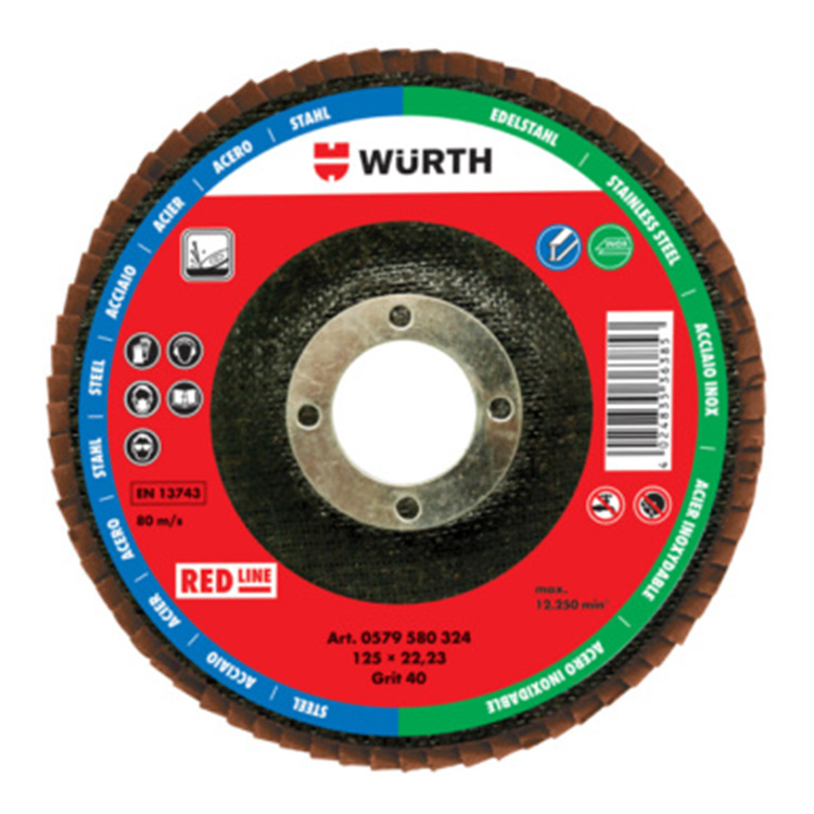 wurth/伍尔特百叶轮-平形-G60-D115MM, 10个/包