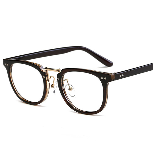  Yuen Man-wong Same Style Retro Eyeglass Frame, Fu Yuanhui Frame Glasses, Plain Glasses Korean Version Eyeglass Frame, Myopia Glasses