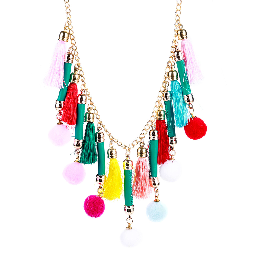 Exotic alloy plating necklace (color)NHJE0446-color