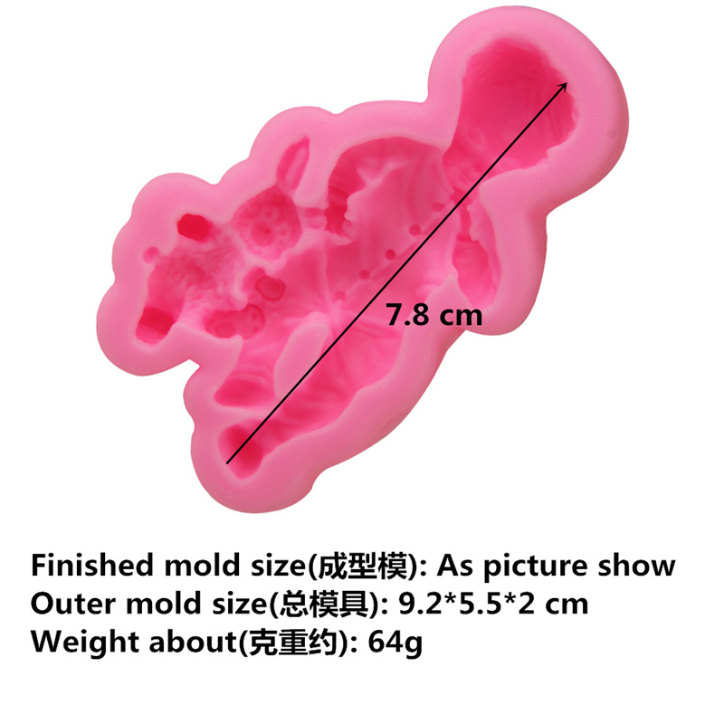 Детские кролики Детская кукла Маленький мальчик поворачивает сахарный торт силиконовые формы DIY Шоколадный торт инструмент для выпечки