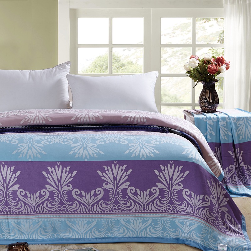 纯竹纤维毯子提花毛巾被夏凉空调毯厂家直销午睡盖毯睡毯一件代发