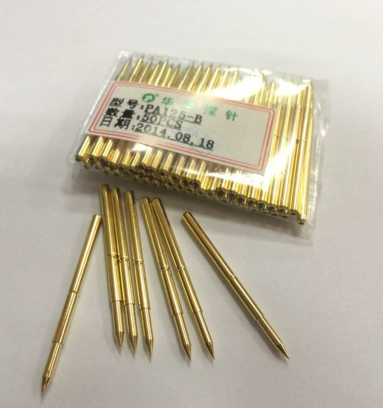华荣探针 2.4 Test ejector pin Conductive spring pin P125-B PA125-B1 gold-plated pointed pin