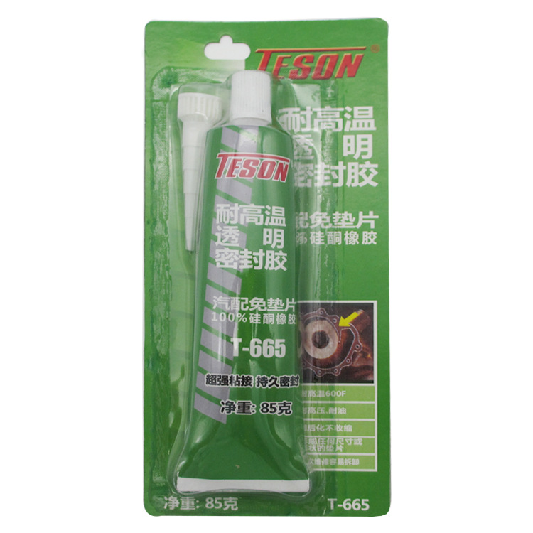 TESON 汽车配件密封胶 RTV silicone 厨卫透明硅酮防水玻璃胶