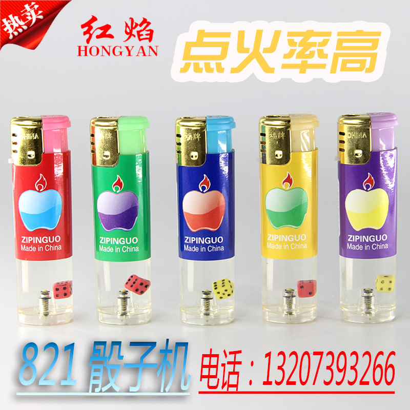 direct deal 821 dice Windbreak lighter Plastic Windproof lighter Electronics Windbreak wholesale