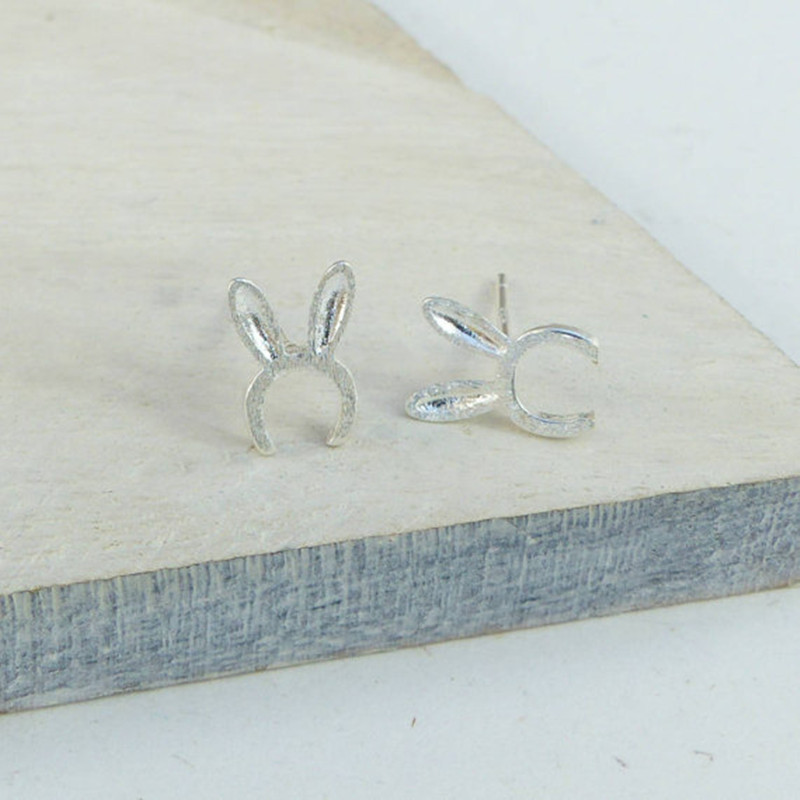 Fashion Rabbit Ear Stud Alloy Plating Cute Animal Bunny Ear Studs Wholesale display picture 6