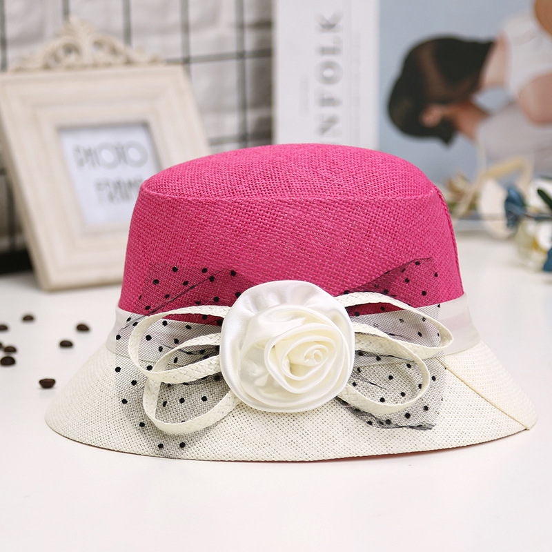 Sombrero de viaje de verano de las mujeres sombrero fresco sombrero de sol al aire libre sombrero de paja del todo fósforo Amazon Venta caliente entrega de una sola pieza