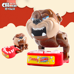 廠家直銷整蠱小心惡犬 偷骨頭咬手指桌面遊戲撥牙狗玩具親子互動