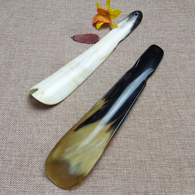 厂家供应天然黑牦牛角不求人提鞋器鞋拔刮痧片