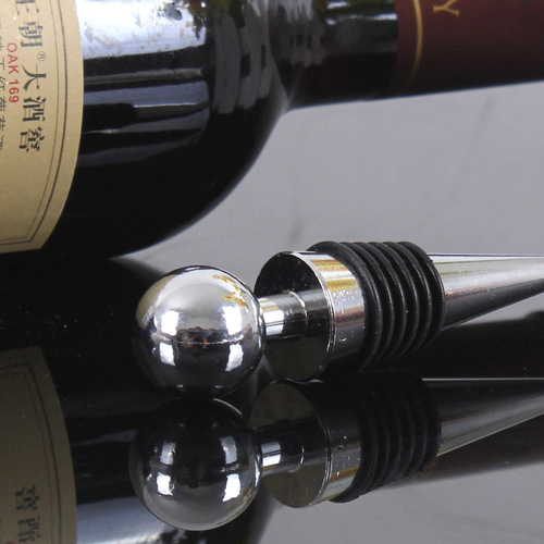 Cross-border direct supply metal wine stopper round head steel ball zinc aluminum alloy wine stopper wine preservation wine bottle stopper wholesale