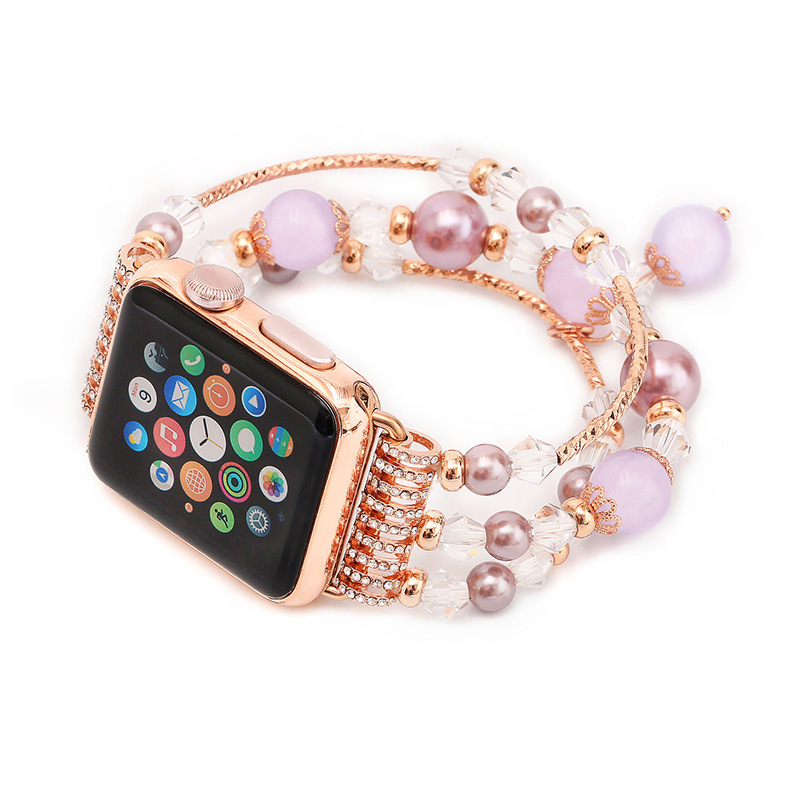 适用apple watch玛瑙款手表带适用苹果表带iwatch手表婉带外贸爆