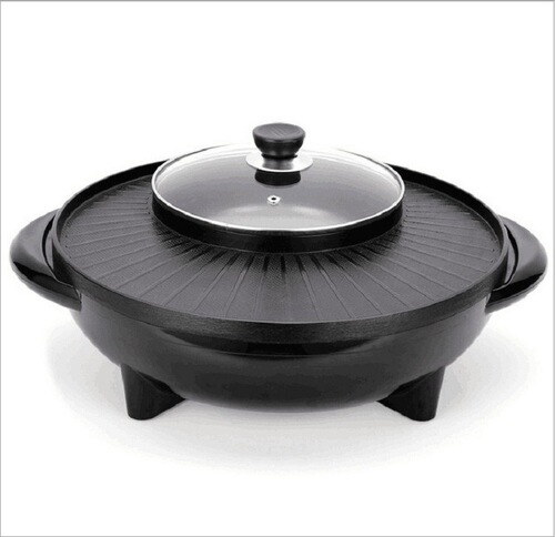 110v US, UK, China and Europe regulations household sun and moon pot multi-functional electric grill pan electric hot pot shabu-shabu all-in-one pot gift wholesale