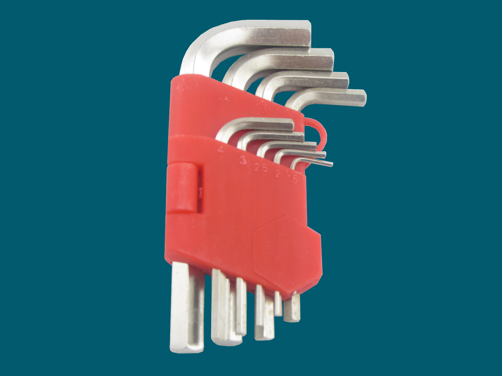 优质短平头9件套装内六角扳手碳钢镀镍手动扳手