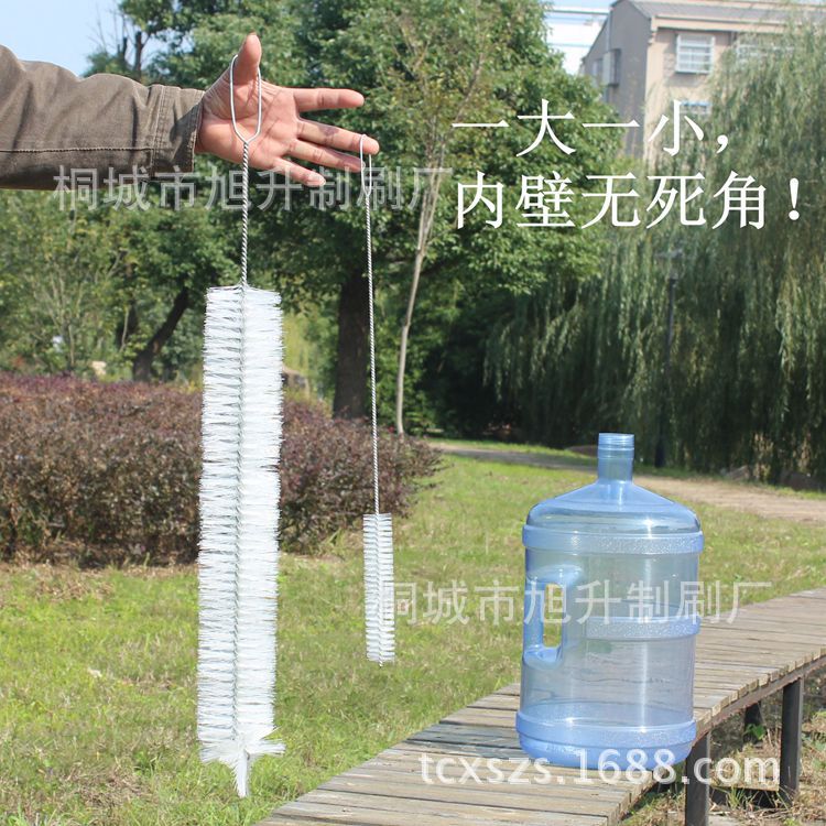 矿泉水桶饮水机桶纯净水桶手柄清洗 长柄可弯曲清洁刷子 清洗管刷