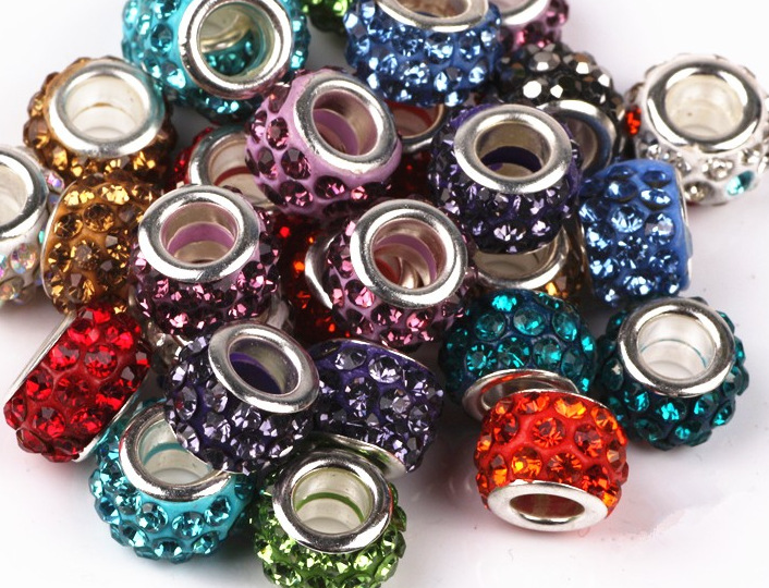 Retro Solid Color Soft Clay Inlay Rhinestones Jewelry Accessories display picture 4